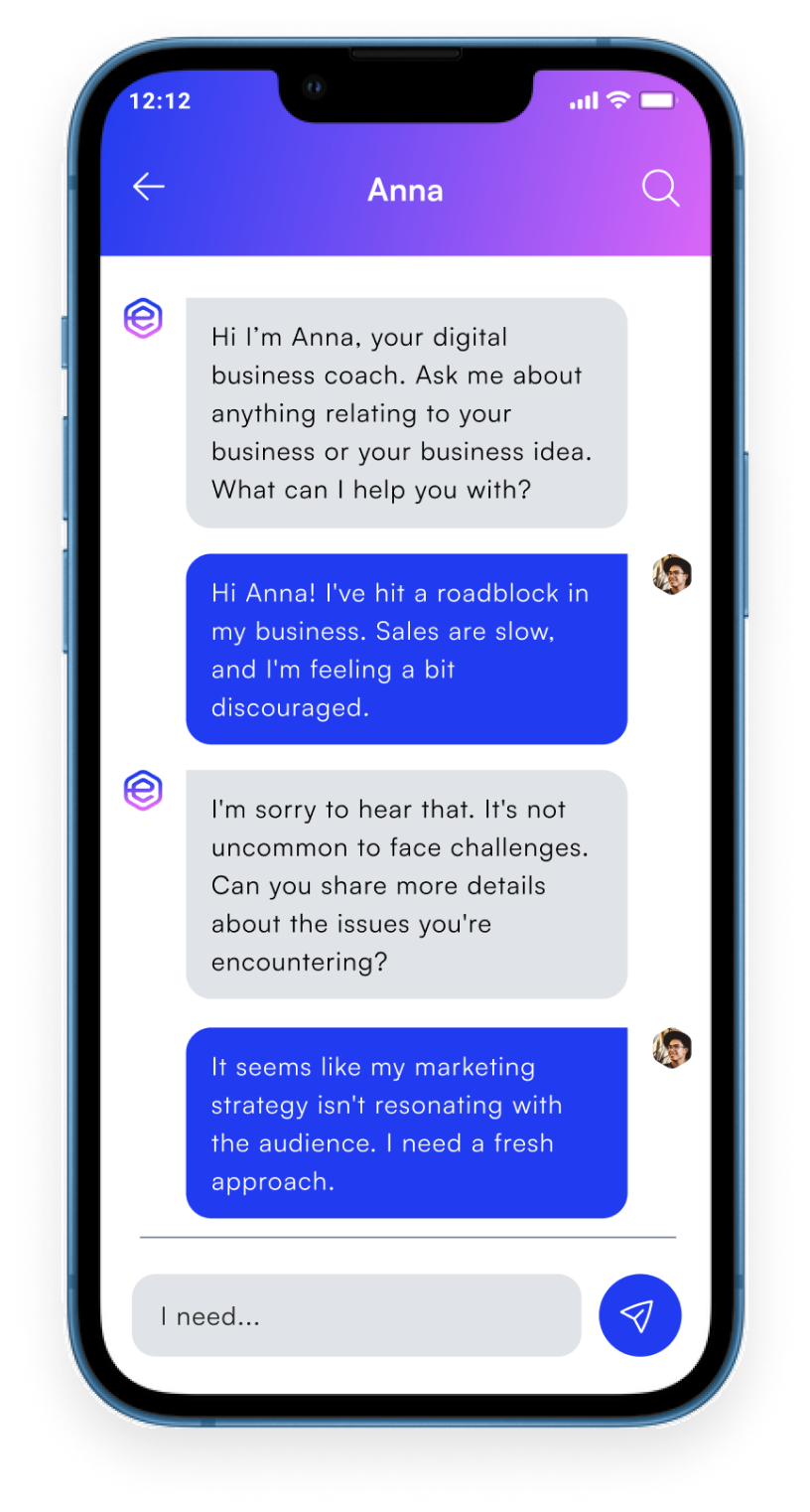 conversation on phone with Anna